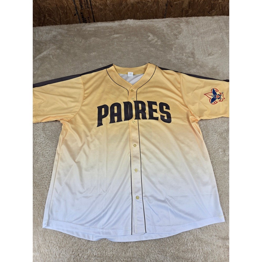 San Diego Padres Boy Scouts of America 22 Jersey Yellow Ombre Mens XL‎